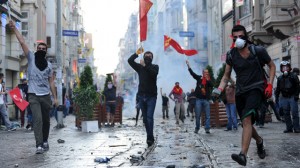 Protesters in Istanbul