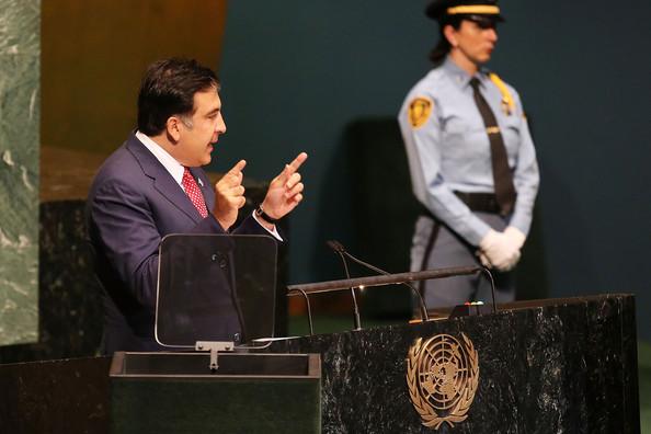 Saakasvili, boicotat de oficialii Moscovei la Adunarea Generala a ONU