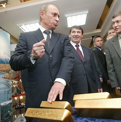 Putin creste rezervele de aur ale Moscovei