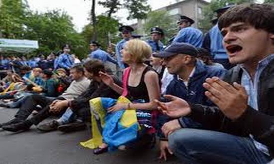 Kiev. Proteste ale jurnalistilor impotriva cenzurii