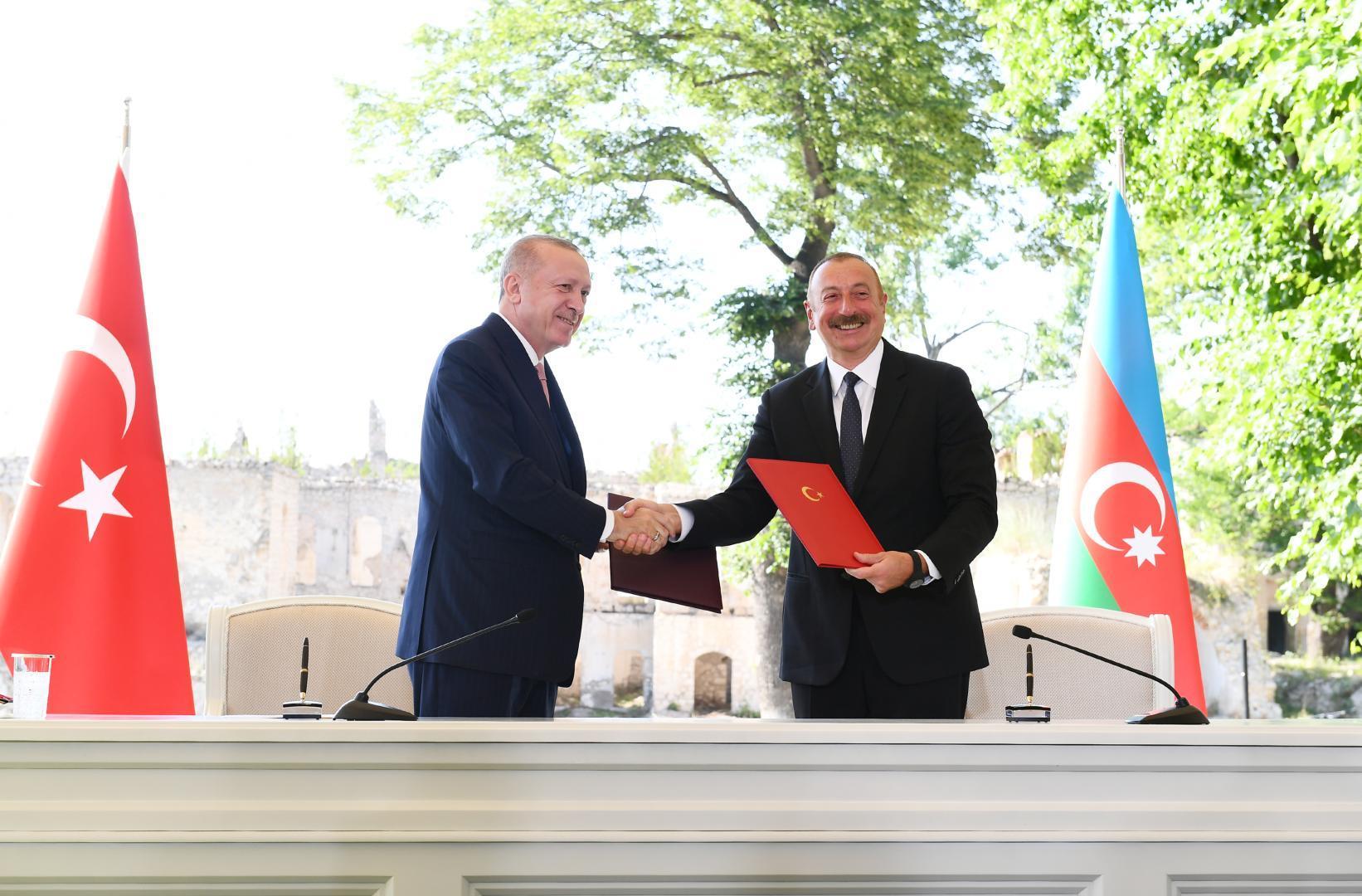 Declarația de la Șușa, semnată de Recep Tayyip Erdogan și omologul său azer Ilham Aliev
